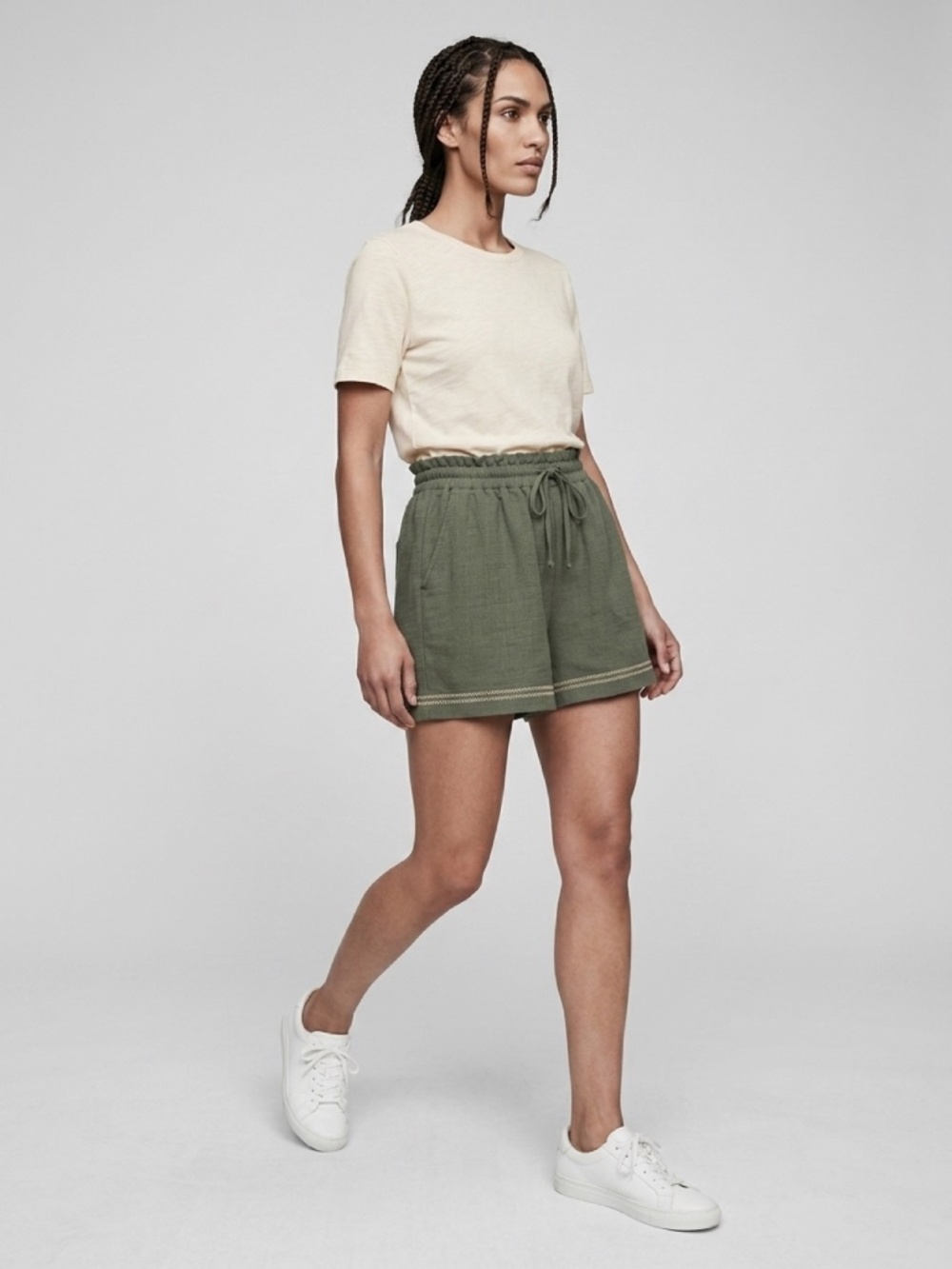 Adrianna Papell Airflow Pull-On Short – Green, Size S, New with Tags
